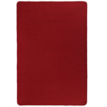 Preproga iz jute s podlogo iz lateksa 190x240 cm rdeča