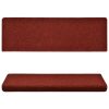 Preproge za stopnice 15 kosov 65x25 cm rdeče