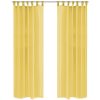 Prosojne zavese 2 kosa 140x175 cm rumene barve