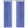Prosojne zavese 2 kosa 140x225 cm kraljevsko modre barve