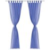 Prosojne zavese 2 kosa 140x225 cm kraljevsko modre barve