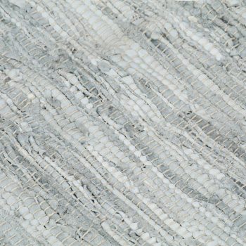 Ročno tkana Chindi preproga iz usnja 80x160 cm siva