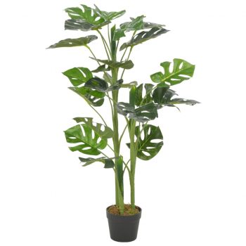 Umetna rastlina monstera z loncem zelena 100 cm