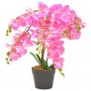 Umetna rastlina orhideja z loncem roza 60 cm