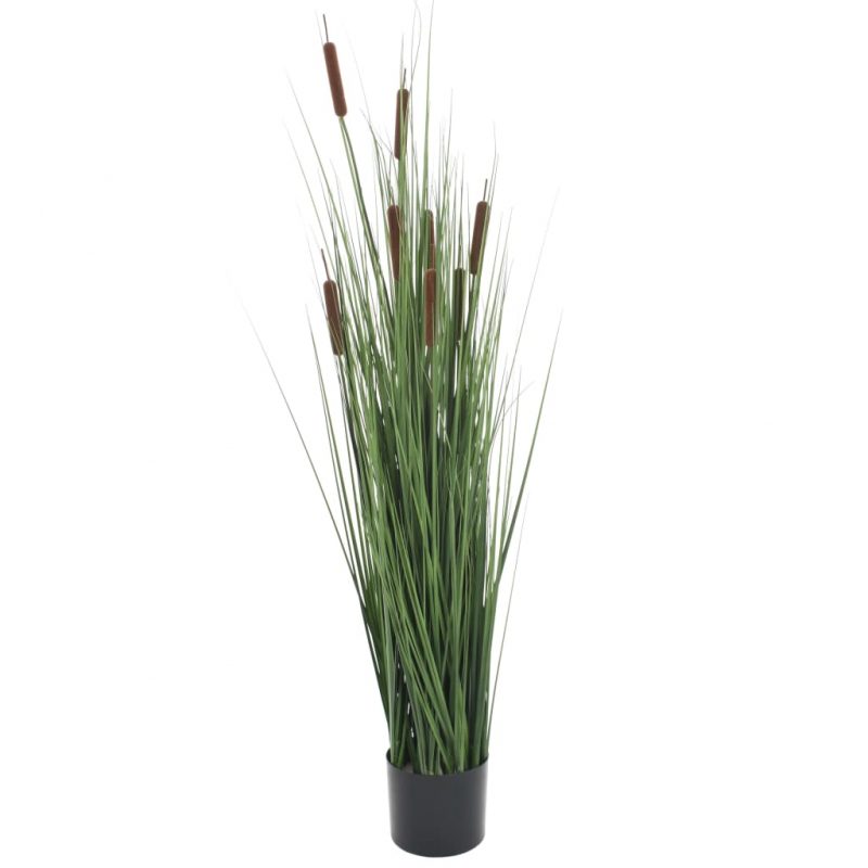 Umetna rastlina trava z ločjem 120 cm