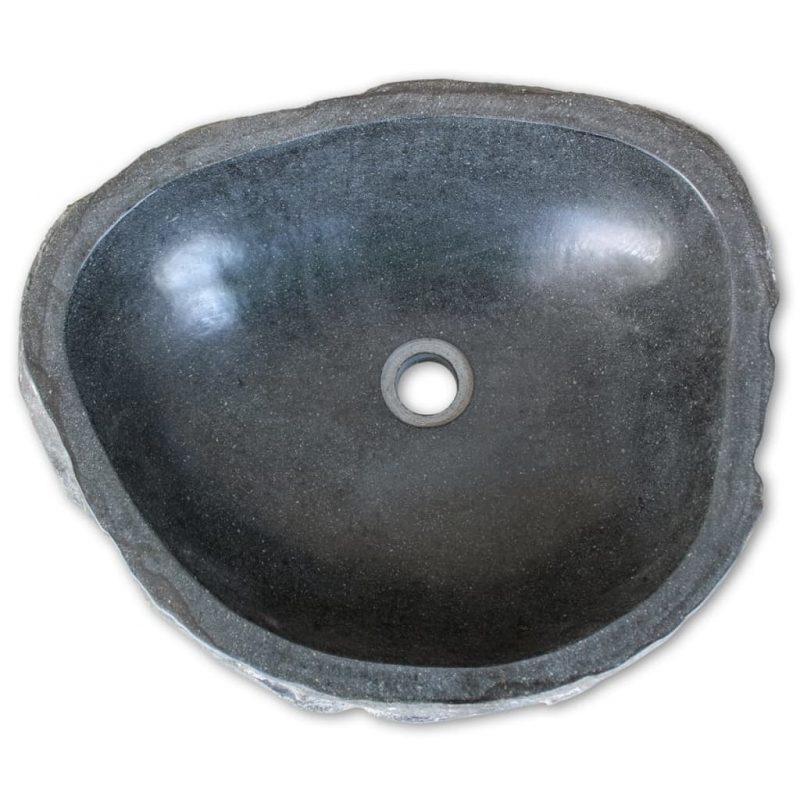 Umivalnik iz rečnega kamna ovalen 38-45 cm