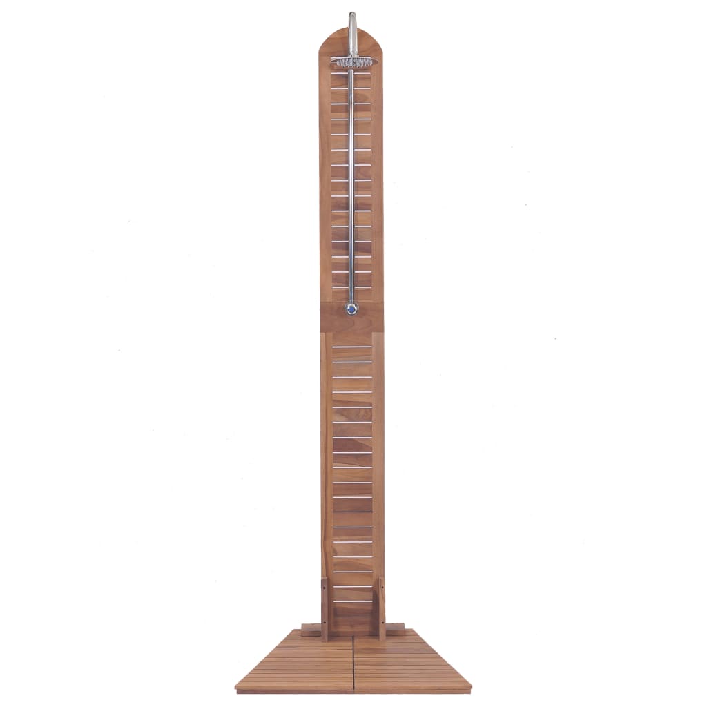 Vrtni tuš iz trdne tikovine 70x75x204 cm