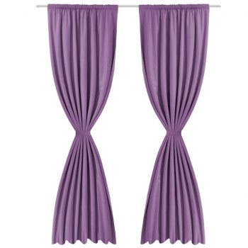 Zatemnitvene zavese 2 kosa dvoslojne 140x175 cm lila barve