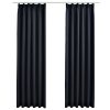 Zatemnitvene zavese z obešali 2 kosa antracitne 140x245 cm