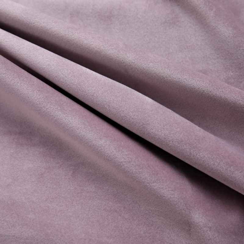 Zatemnitvene zavese z obročki 2 kosa žamet roza 140x175 cm