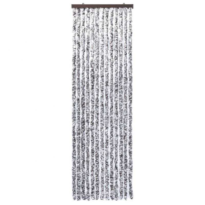 Zavesa proti mrčesu iz šenilje 56x185 cm rjava in bež