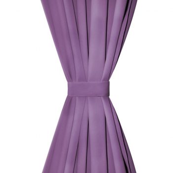 Zavese iz mikro satena 2 kosa z zankami 140x225 cm lila barve