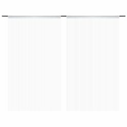Zavese iz nitk 2 kosa 100x250 cm bele barve