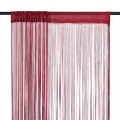 Zavese iz nitk 2 kosa 140x250 cm bordo barve