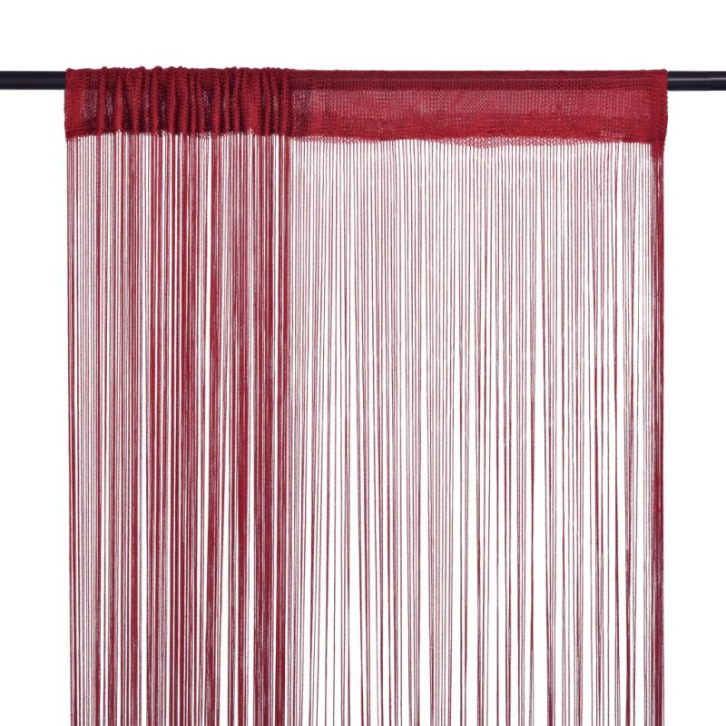 Zavese iz nitk 2 kosa 140x250 cm bordo barve
