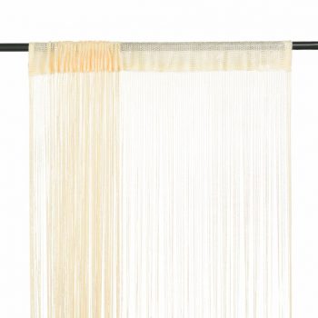 Zavese iz nitk 2 kosa 140x250 cm kremne barve