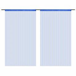 Zavese iz nitk 2 kosa 140x250 cm modre barve