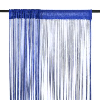 Zavese iz nitk 2 kosa 140x250 cm modre barve