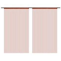 Zavese iz nitk 2 kosa 140x250 cm rjave barve