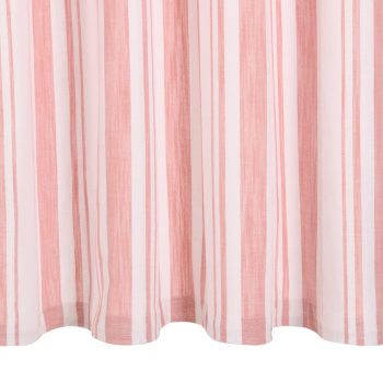 Zavese s kovinskimi obročki 2 kosa bombaž 140x245 cm roza črte