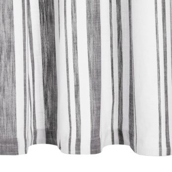 Zavese z obročki 2 kosa bombaž 140x175 cm antracitne črte
