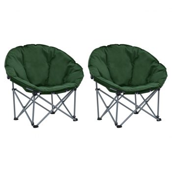 Zložljivi okrogli stoli 2 kosa zeleni