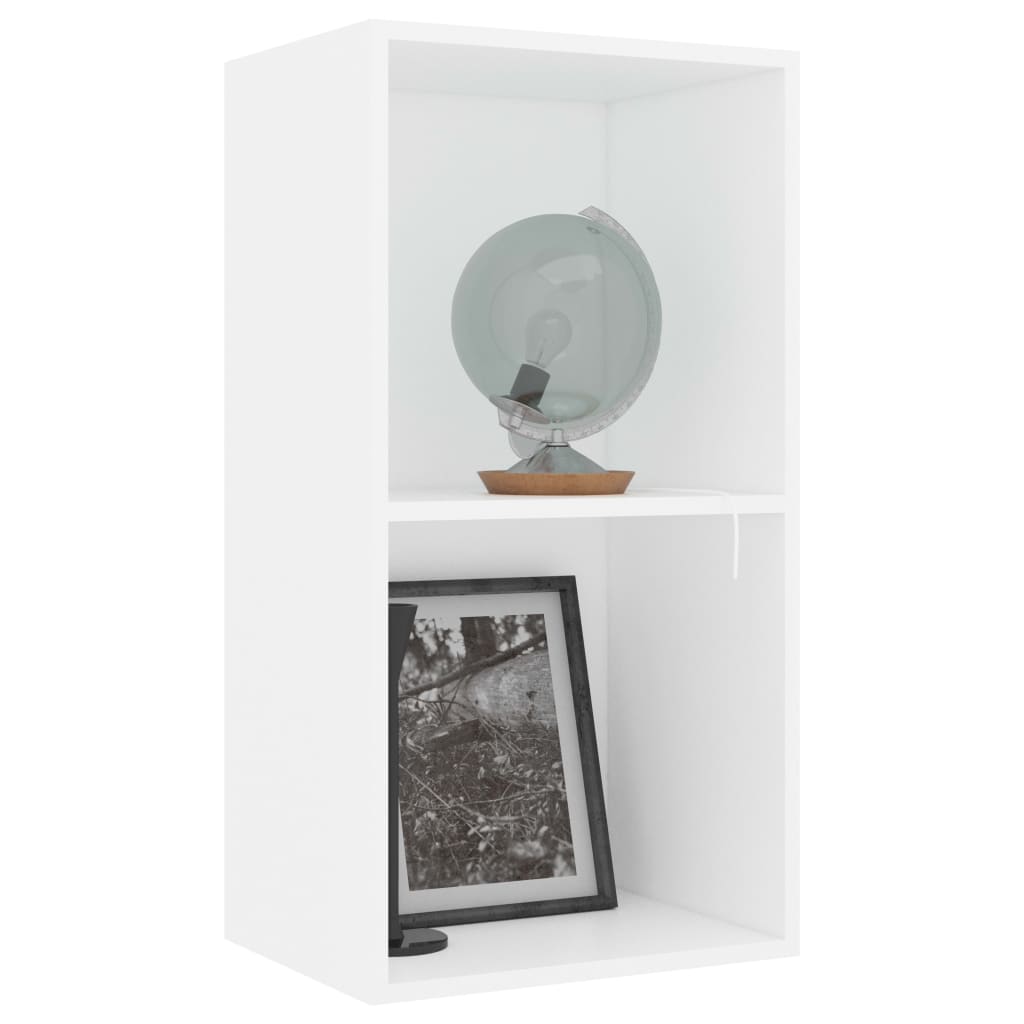 Knjižna omara 2-nadstropna bela 40x30x76