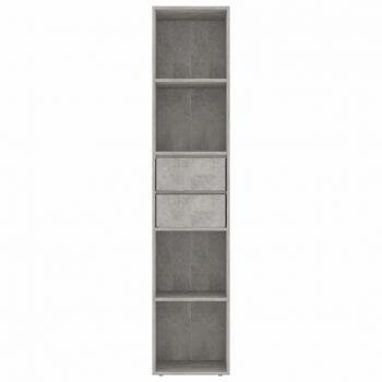 Knjižna omara betonsko siva 36x30x171 cm iverna plošča
