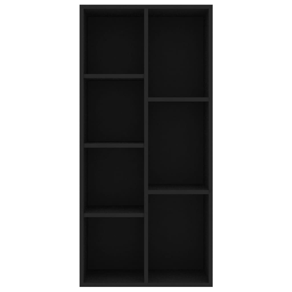 Knjižna omara črna 50x25x106 cm iverna plošča