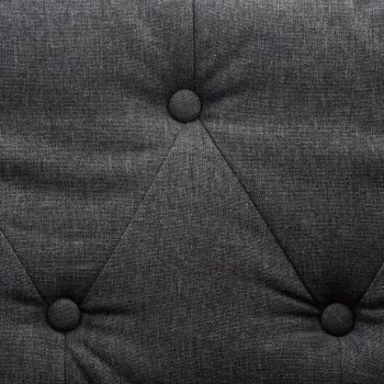 Komplet chesterfield kavčev 2 kosa obloga iz blaga temno siv