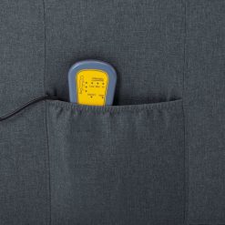 Masažni fotelj svetlo sivo blago