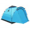 Pop up šotor za kampiranje za 3 osebe moder