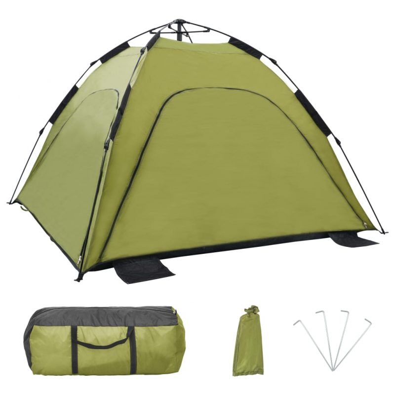 Pop up šotor za plažo 220x220x160 cm zelen