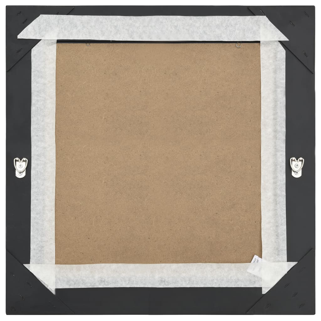 Stensko ogledalo v baročnem stilu 60x60 cm črno