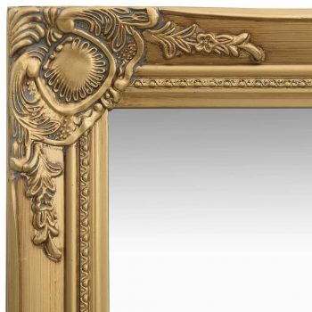 Stensko ogledalo v baročnem stilu 60x60 cm zlato