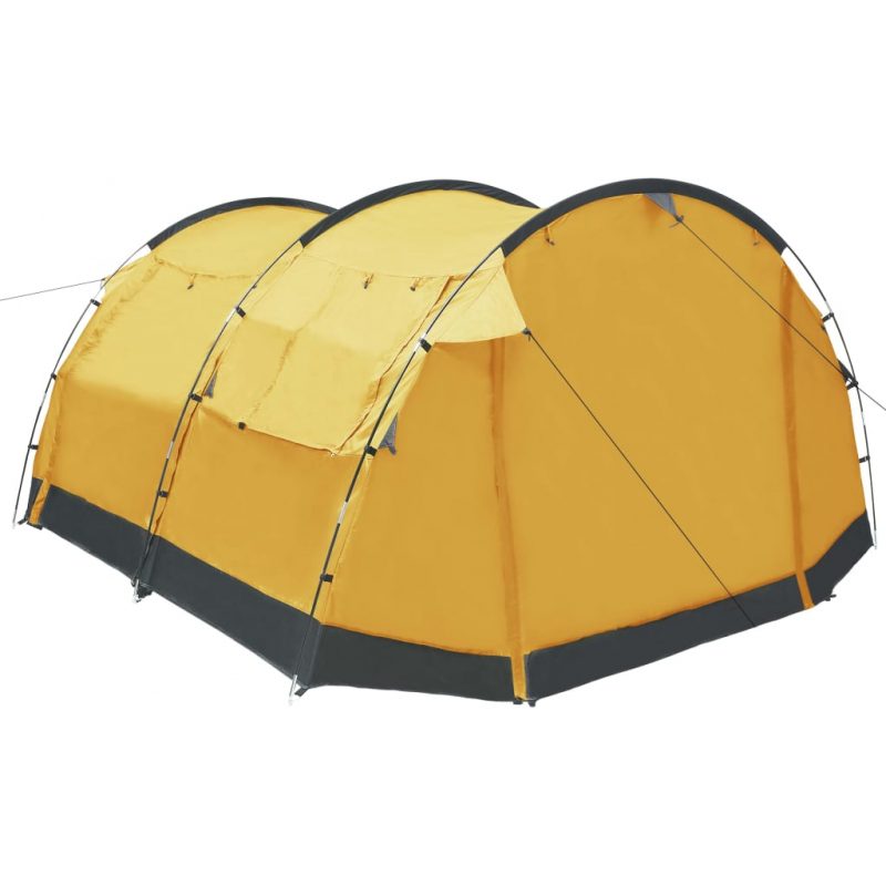 Tunelast šotor za kampiranje za 4 osebe rumen