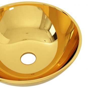 Umivalnik 28x10 cm keramičen zlat