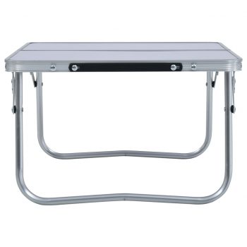 Zložljiva miza za kampiranje bela iz aluminija 60x40 cm
