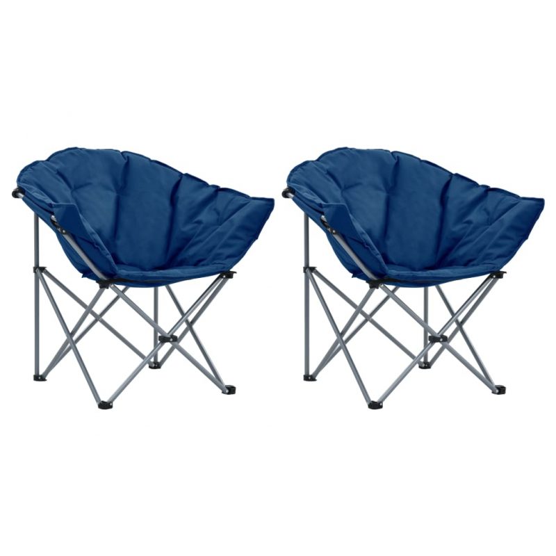 Zložljivi okrogli stoli 2 kosa modri