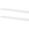 2 x Bela MDF Viseča Stenska Polica za Shranjevanje Knjig/DVD-jev