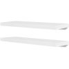 2 x MDF Bela Viseča Stenska Polica za Shranjevanje Knjig/DVD-jev