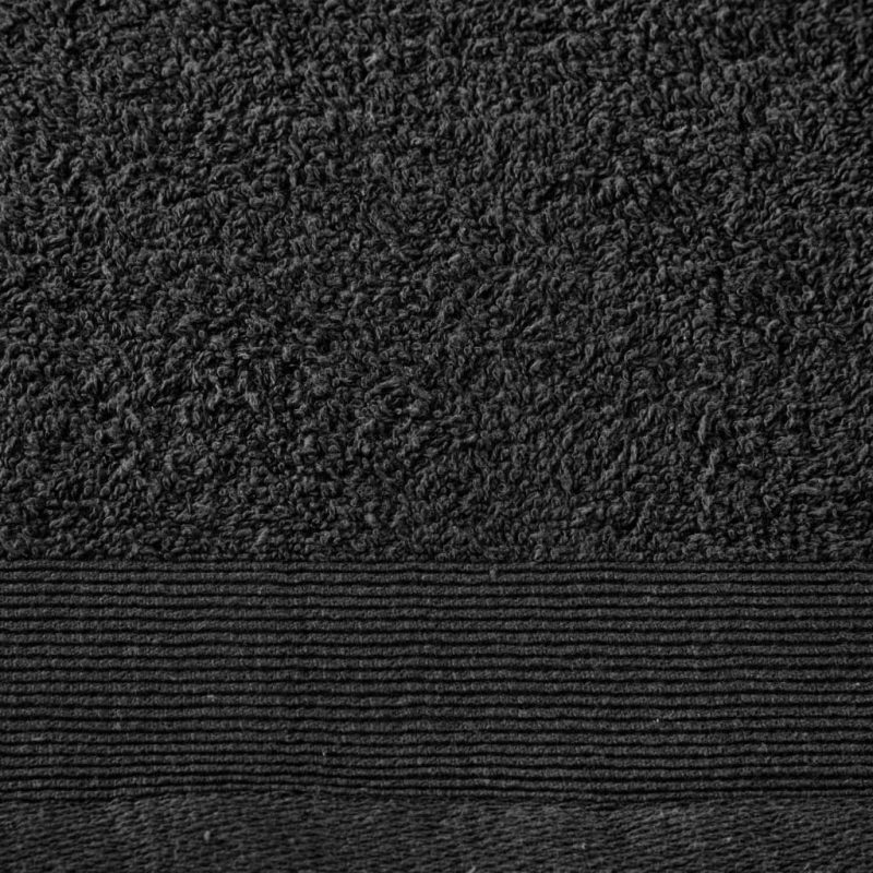 Komplet brisač iz bombaža 12-delni 450 gsm črne barve