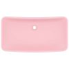 Razkošen umivalnik pravokoten mat roza 71x38 cm keramičen