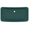 Razkošen umivalnik pravokoten mat temno zelen 71x38 cm keramika