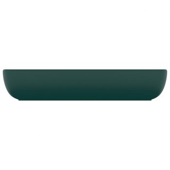 Razkošen umivalnik pravokoten mat temno zelen 71x38 cm keramika