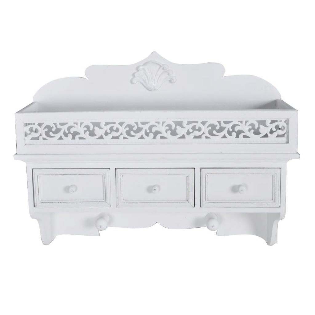 Stenska Polica / Obešalnik 3 Predali + 2 Obešalnika