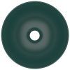Kopalniški umivalnik keramičen temno zelen okrogel