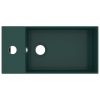 Kopalniški umivalnik z luknjo keramičen temno zelen