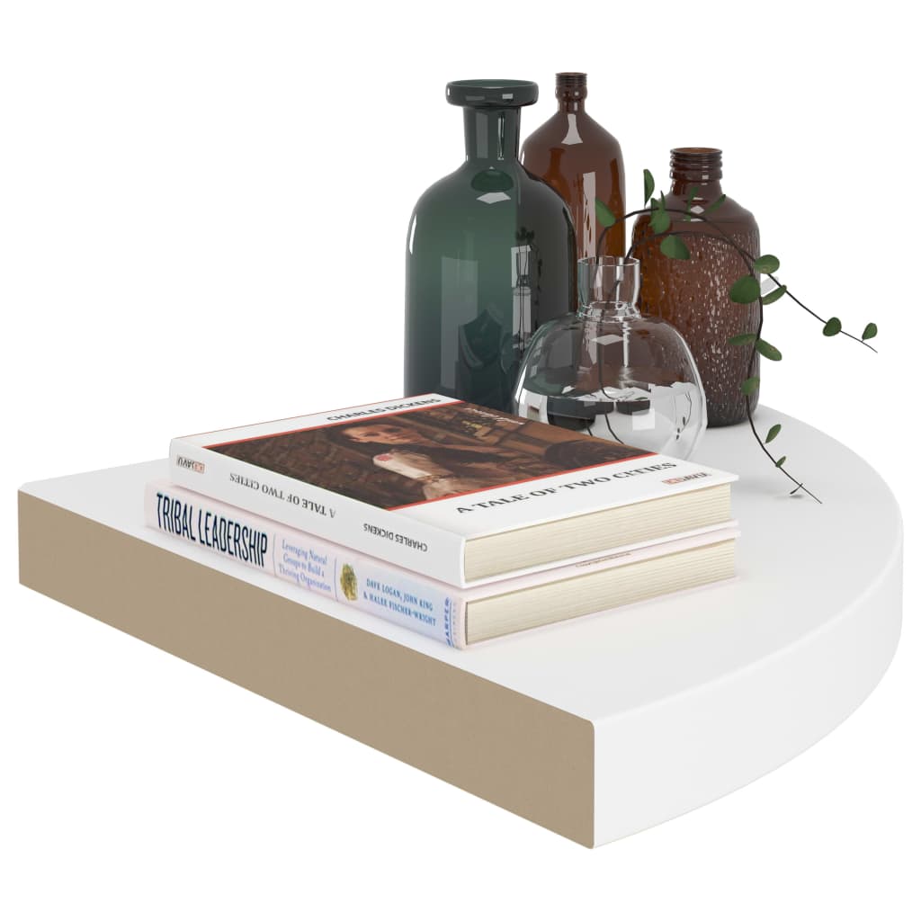 Kotne police 4 kosi bele 35x35x3