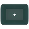 Luksuzni umivalnik mat temno zelen 41x30x12 cm keramičen